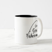 Ein großer Fischer, der beste Schatz seines Lebens Zweifarbige Tasse (VorderseiteRechts)