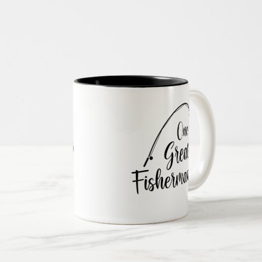 Ein großer Fischer, der beste Schatz seines Lebens Zweifarbige Tasse (VorderseiteRechts)