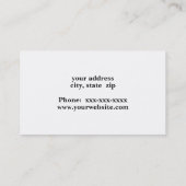 ein großer gelber Schulbus Visitenkarte (Rückseite)