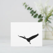 Ein großer Heron, der fliegt Postkarte (Stehend Vorderseite)