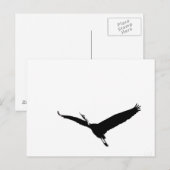 Ein großer Heron, der fliegt Postkarte (Vorne/Hinten)