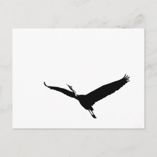 Ein großer Heron, der fliegt Postkarte