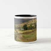 Ein großer landschaftlicher Ausblick auf einen gro Zweifarbige Tasse (Mittel)