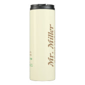 Ein großer Lehrer Personalisierter Apfelbaum Thermosbecher (Rückseite)