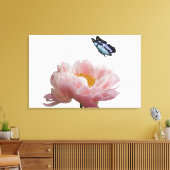 ein großer rosa Paillon wird von einem ätherischen Leinwanddruck (Insitu (Wohnzimmer))