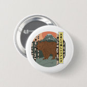 Ein großer schöner Bärenjunge Button (Vorne & Hinten)