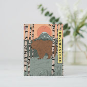 Ein großer schöner Bärenjunge Postkarte (Stehend Vorderseite)