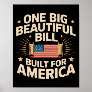 Ein großer schöner Bill erbaut für Amerika Funny Q Poster