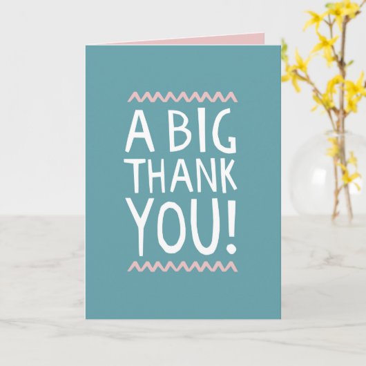 Ein großes Dankeschön an die Karte trendige typogr (Gelbe Blume)