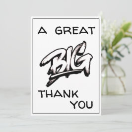 Ein großes Dankeschön an die schwarzen Typografen Dankeskarte