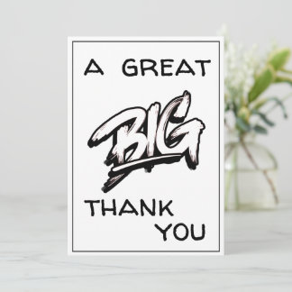Ein großes Dankeschön an die schwarzen Typografen  Dankeskarte