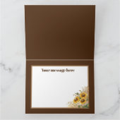 Ein großes Dankeschön an die Sonnenblume Dankeskarte (Innenseite)