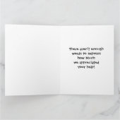 Ein großes Dankeschön an Sie Extra Large 8 x 10 Ca Dankeskarte (Innenseite)