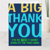 Ein großes Dankeschön Dankeskarte (Vorderseite)