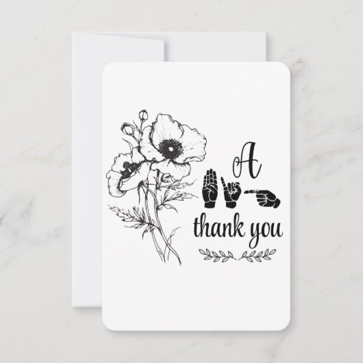 "Ein großes Dankeschön" Flat Danke Karte (Vorderseite)