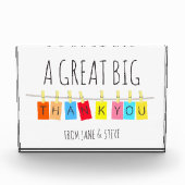 Ein großes Dankeschön, Niedliches Hell-Bunt - Fotoblock (Vorderseite)