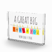 Ein großes Dankeschön, Niedliches Hell-Bunt - Fotoblock (Rechts)