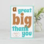 Ein großes großes danken Ihnen Special Sie Dankeskarte (Stehend Vorderseite)