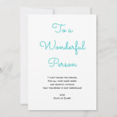 Ein großes großes danken Ihnen Special Sie Dankeskarte (Rückseite)