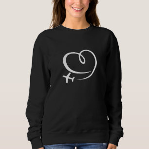 Ein großes Herz für diejenigen, die Flugzeug und R Sweatshirt