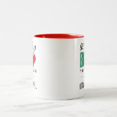 ein großes Herz zum Unterrichten kleinen Verstand Zweifarbige Tasse (Mittel)