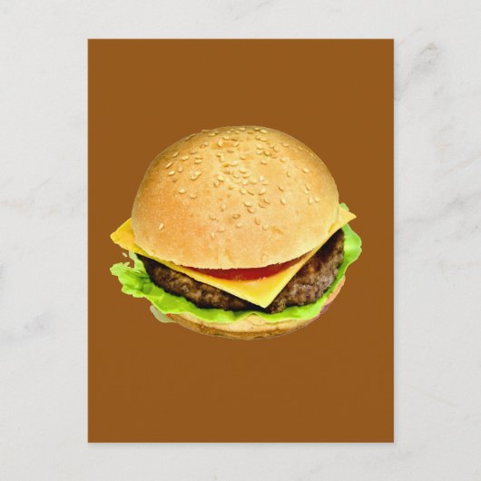 Ein großes Juicy-Cheeseburger-Foto Postkarte (Vorderseite)