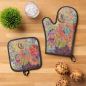 Ein großes Leben nach Lydias Art Sangria Ofenhandschuh & Topflappen-Set (Oben Unten)