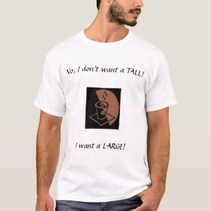 Ein großes, nicht ein hohes T-Shirt