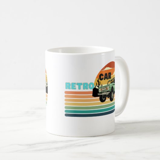 Ein großes Retro-Auto Kaffeetasse (VorderseiteRechts)
