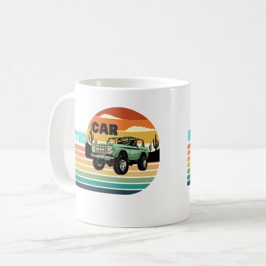 Ein großes Retro-Auto Kaffeetasse (Vorderseite Links)