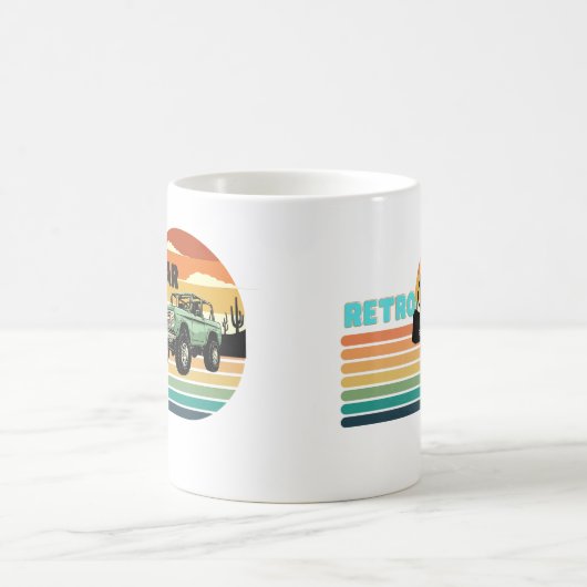 Ein großes Retro-Auto Kaffeetasse (Mittel)