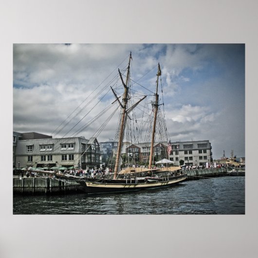 Ein großes Schiff in Halifax Hafen feinen Kunstdru Poster (Vorne)