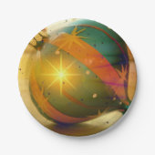 Ein großes, schlichtes Weihnachtsgeschenk Pappteller (Vorderseite)