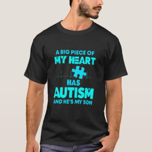 Ein großes Stück Herz hat Autismus Cool Autism Elt T-Shirt