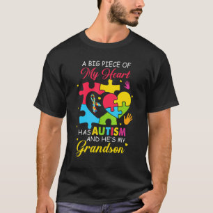 Ein großes Stück meines Herzens hat Autismus Enkel T-Shirt