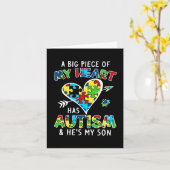 Ein großes Stück meines Herzens hat Autismus und e Karte (Gelbe Blume)