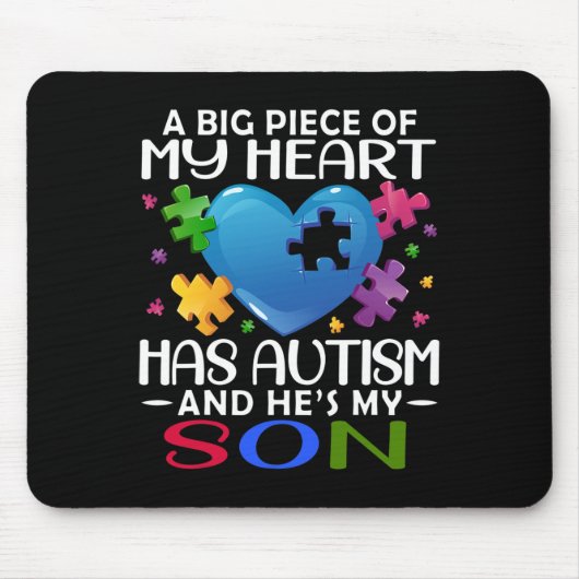 Ein großes Stück meines Herzens hat Autismus und e Mousepad (Vorne)