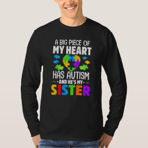 Ein großes Stück meines Herzens hat Autismus und e T-Shirt