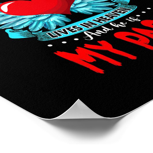 Ein großes Stück meines Herzens lebt im Himmel, er Poster (Ecke)