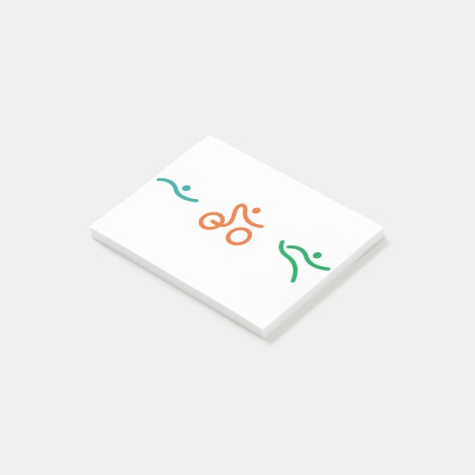 Ein großes Triathlon Geschenk für Ihren Freund ode Post-it Klebezettel (angewinkelt)
