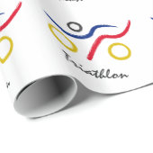 Ein großes Triathlongeschenk für Ihren Freund oder Geschenkpapier (Rolleneckpunkt)