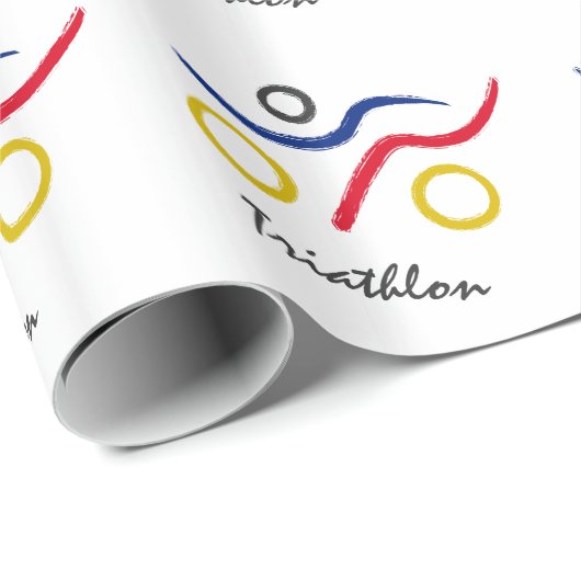 Ein großes Triathlongeschenk für Ihren Freund oder Geschenkpapier (Rolleneckpunkt)