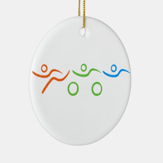 Ein großes Triathlongeschenk für Ihren Freund oder Keramikornament (Rechts)