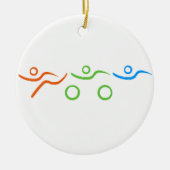 Ein großes Triathlongeschenk für Ihren Freund oder Keramikornament (Vorne)
