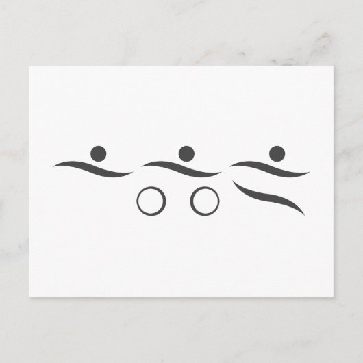 Ein großes Triathlongeschenk für Ihren Freund oder Postkarte (Vorderseite)