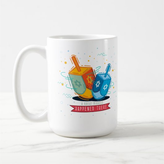 Ein großes Wunder geschah hier Kaffeetasse (Links)