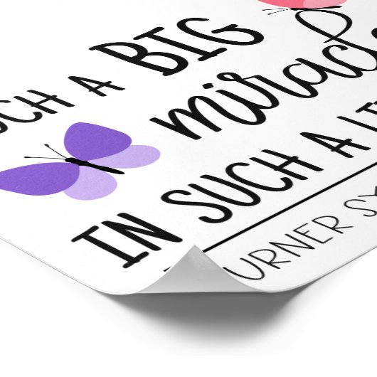 Ein großes Wunder-Turner-Syndrom Poster (Ecke)