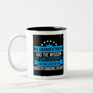 Ein Großvater hat die Weisheit langer Erfahrung Zweifarbige Tasse