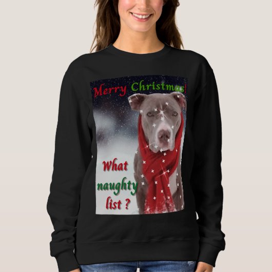 Ein Grubenbull oder Staffordshire Bull Terrier Dog Sweatshirt (Vorderseite)