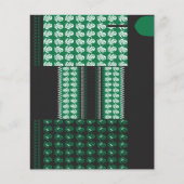 ein grün-schwarzes Muster mit einem Baum in der Mi Flyer (Vorne)